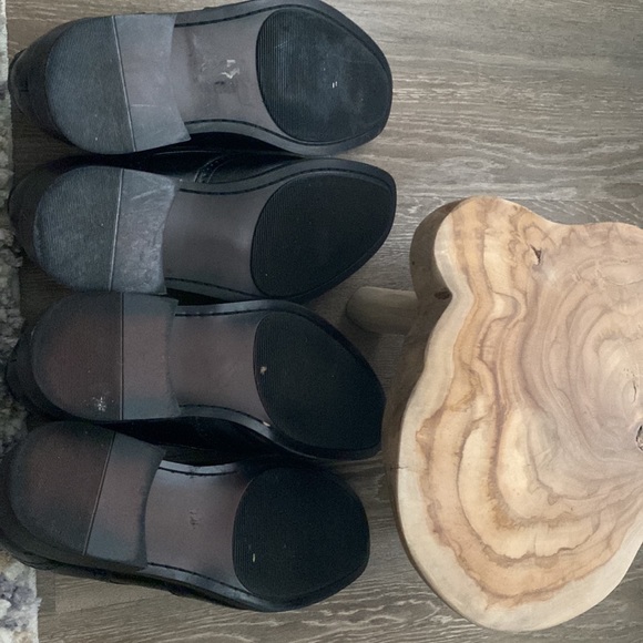 Mens black leather oxfords. - Picture 7 of 11